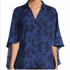 H by Halston Womens Angel Sleeve Eucalyptus Top
